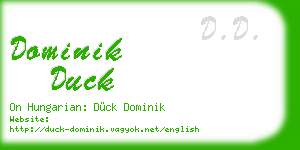 dominik duck business card